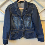 Vintage Gitano‎ Dark Wash Distressed Jean Jacket size small Blue Photo 0