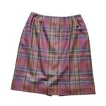 Lands' End Women Skirt Size 10 Lined Plaid Wool Preppy Y2K School Girl Clueless Photo 5