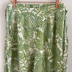 Midnight sky Modern Aloha Palm Linen Cotton Rayon Wide Leg Elastic Waist Pants S Photo 2