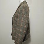 Petite Sophisticate Vintage Drab Olive Plaid Wool Blend Blazer Size 12 Photo 2
