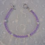 Handmade NEW! Darling Purple Crystal Beaded Toggle Bracelet Photo 1