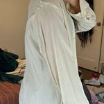 White Stag Flowy White Button Up Photo 1