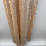 Lovers + Friends Lovers and‎ Friends Rachel Lilium Sequin Gown Size Large Beige Halter Neck Photo 6