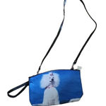BRACIANO Crossbody Bag Womens Blue Poodle Print Whimsical Dog Lover Photo 0