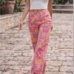 Hawaiian Tropic  Vintage 80s Sz 14 Pink Patchwork Ankle Pants Photo 12