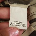 💕NILI LOTAN💕 100% Silk Striped Tunic Dress ~ Neutral Grey & Off Photo 9