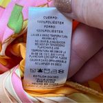 Milk & Honey Brightly Colored Geometric Pattern Pleated Halter Dress Small NEW Yellow Photo 4