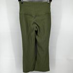 Athleta Elation Rib Crop Flare Pants High Waisted Yoga Stretch Green Medium Photo 5