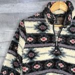 Roper Southwestern Quarter Zip Polar Fleece Pullover Women S Aztec Ivory Pockets White Photo 2