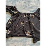 Volcom  Black Pink Orange Bud Seriously Button Front Short Sleeve Top Small Photo 7