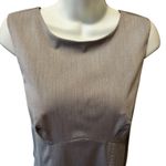 United Colors Of Benetton Stile Benetton Gray Sleeveless Sheath Dress Sz L Gray Pleated Skirt Business Photo 2