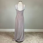 AQUA Sleeveless Sparkly Cut Out Long Column Evening Gown Purple Size 10 Dress Photo 1