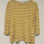 Cynthia Rowley  100% linen long sleeve shirt yellow‎ size small Photo 0