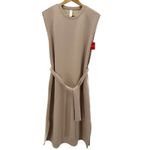 Spanx  Air Essentials Tank‎ Dress Large Tahini Scuba Knit Sleeveless Belted NWT Photo 2