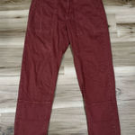 Anthropologie Red Cargo Relaxed Pants Women’s 0 Photo 0