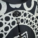 American Vintage Papillon Black Grey Geometric Half Sleeve Mock Neck Pullover Sweater Dress Sz S Photo 2