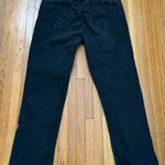 Mother High Waisted Rider Ankle Not Guilty Black jeans, size 32 designer grunge Photo 9