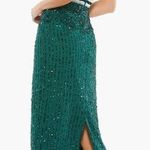 Mac Duggal NWOT Sleeveless High Neck Midi Sheath Dress NEW Size 8 deep emerald Photo 1