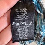 Nic+Zoe  Blue Linen Blend Open Front Cardigan Sweater Womens MP Fall Casual Photo 6