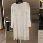 💕LE CLAIR DE LUNE PARIS💕 French Lace Silk Long Sleeve Dress ~ White NWT Photo 1
