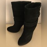 Joie  women black suede platform heel boots US 10 Photo 8
