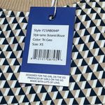 Addison Bay  Botanist Peplum Top Navy Tan XS Photo 7