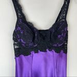 Victoria's Secret Vintage 90s Victoria’s Secret Purple Satin Lace Midi Slip Dress Slit Sz XS Y2K Photo 2