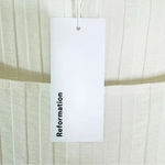 Reformation NWT Vittoria Rib Long Sleeve Collared Knit Dress Ivory Size S Photo 9