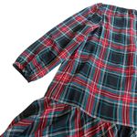Draper James Red Green Plaid Mini Dress Fit And Flare Long Sleeve Size Large Photo 8