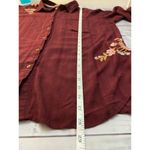 Knox Rose  Button Front Shirt Womens XXL Embroidery Collar Roll Tab Linen Blend Photo 7