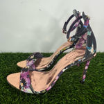 Ted Baker London Mylli Heel Sandal Sz 8.5 (38.5) Black Iguazu Satin Photo 0