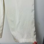 ZARA NWT  The Masculine Low Rise Satin Effect Pants Sz XL Ivory Wide Leg Photo 13