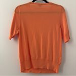 Ann Taylor Orange Cardigan Sweater Short Sleeve Size Large Petite LP Knitwear Photo 4