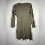 Aerie  Olive Green Long Sleeve Knot Waist Midi Dress Sz S Photo 9