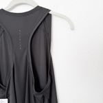 Athleta [] Black Grid Knit Singlet Side Slit Workout Tank Top NWT Size Large L Photo 6