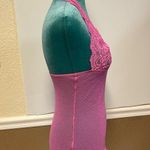 Victoria's Secret Vintage Victoria’s Secret Teddy M bubblegum Pink Sheer Lace Babydoll Lingerie Photo 6