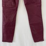7 For All Mankind New  Coated Cargo Ankle Zip Skinny Pants Merlot Photo 12