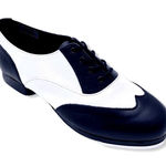 Leo’s Giordano Spectator Tap Oxford Black White Shoe Unisex 5 Lace Up New Photo 0