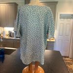 Main Strip  Light Green and White Patterned Blouse Photo 1