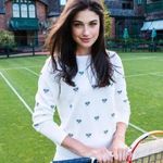 Renwick | M | Club Allover Racquets Sweater Embroidered Tennis Knit Pullover White Size M Photo 0