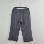 Larry Levine  Women's Wide Leg Gray Striped Capri Pants 10 Photo 1