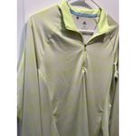 Adidas  Neon Yellow 1/4 Zip Pullover Medium Women’s Long Sleeve M Athletic Photo 2