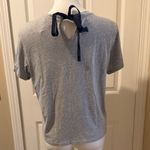 Brooks Brothers  Light Gray Short Sleeve Tee with Tie Back, size L Photo 3
