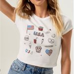 Altar'd State NEW Altar’d State USA Crop Top Size XXL NWT 4th of July Memorial Day Photo 0