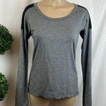 Calia Gray & Black Long Sleeve Lace Racerback Panel Athletic Sport Top S Photo 1
