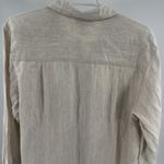 Talbots  Beige 100% vintage Linen Button Down Shirt 12 long sleeve neutral Photo 5