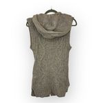 Superdry Gray Cable Knit Hooded Sweater Vest Cozy Cabin Core Preppy Classic S Photo 2