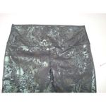 Lululemon New NWT Leggings 14 HR 23 Wunder Train Logo Foil Black Metallic Green Photo 2