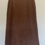 LL Bean Brown Midi Skirt Womens‎ 10 Petite Cowgirl Western Boho Aesthetic Size 10P Photo 0