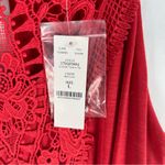 White House | Black Market Coral Red Lace Sleeveless Tie Waist Top NWT Size L Photo 3